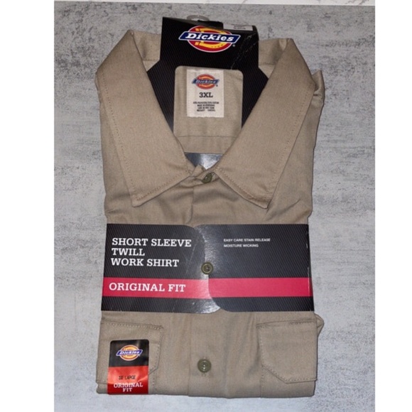Dickies Other - NWT MENS Dickies Tan Short Sleeve Twill Work Shirt